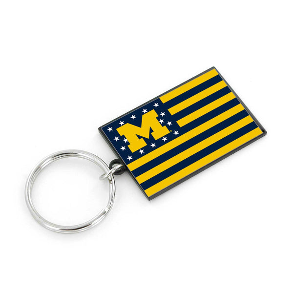 WHOLESALE MICHIGAN AMERICANA FLAG KEYCHAIN
