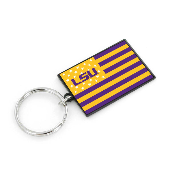 WHOLESALE LSU AMERICANA FLAG KEYCHAIN