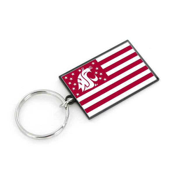 WHOLESALE WASHINGTON STATE AMERICANA FLAG KEYCHAIN