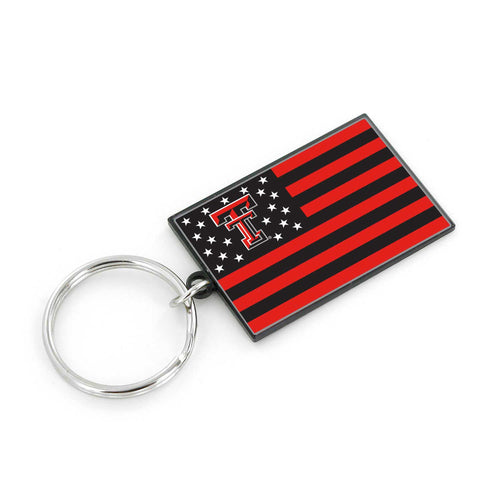 WHOLESALE TEXAS TECH AMERICANA FLAG KEYCHAIN