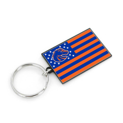 WHOLESALE BOISE STATE AMERICANA FLAG KEYCHAIN