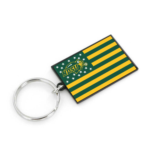 NORTH DAKOTA STATE AMERICANA FLAG KEYCHAIN
