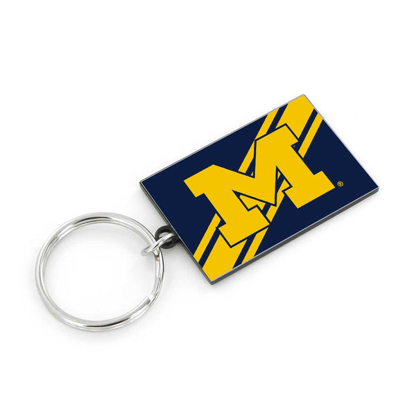 WHOLESALE MICHIGAN STRIPED KEYCHAIN