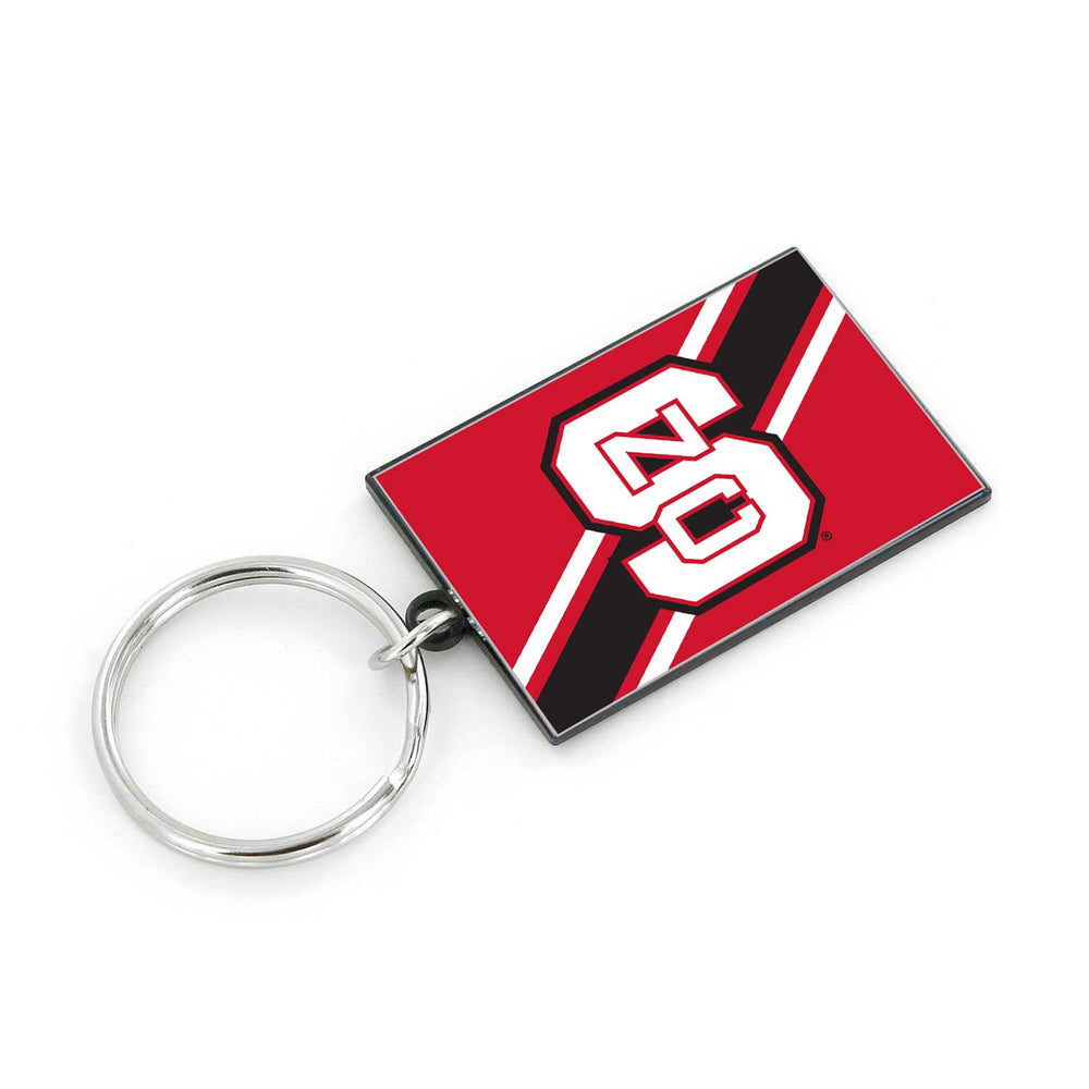 WHOLESALE NORTH CAROLINA STATE STRIPED KEYCHAIN