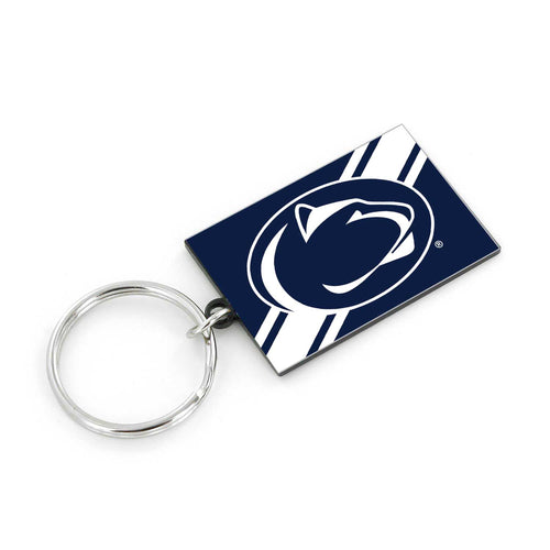 WHOLESALE PENN STATE STRIPED KEYCHAIN