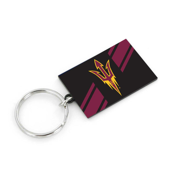 WHOLESALE ARIZONA STATE STRIPED KEYCHAIN