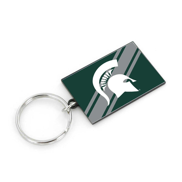WHOLESALE MICHIGAN STATE STRIPED KEYCHAIN