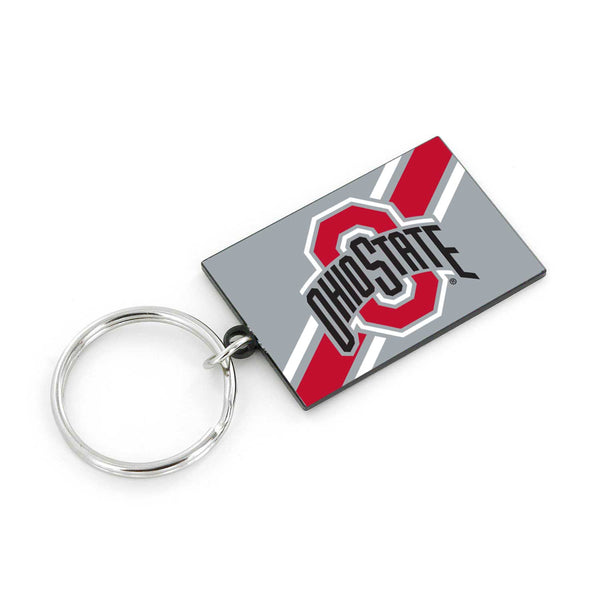 WHOLESALE OHIO STATE STRIPED KEYCHAIN