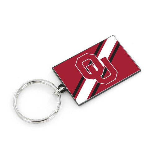 WHOLESALE OKLAHOMA STRIPED KEYCHAIN