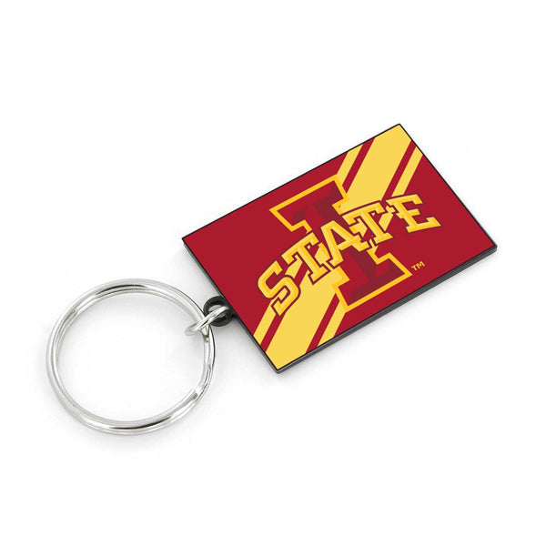 WHOLESALE IOWA STATE STRIPED KEYCHAIN
