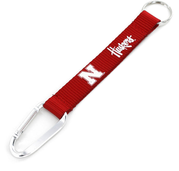 WHOLESALE NEBRASKA CARABINER LANYARD KEYCHAIN