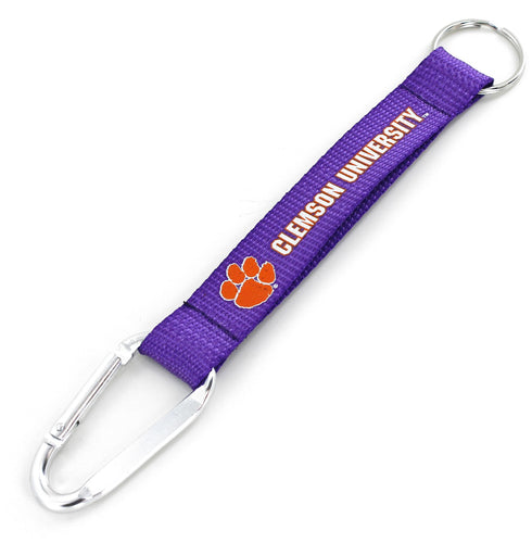WHOLESALE CLEMSON CARABINER LANYARD KEYCHAIN