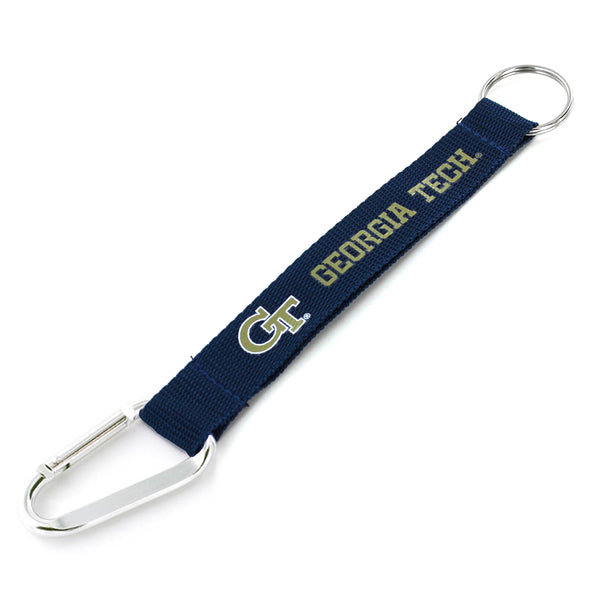 WHOLESALE GEORGIA TECH (NAVY) CARABINER LANYARD KEYCHAIN