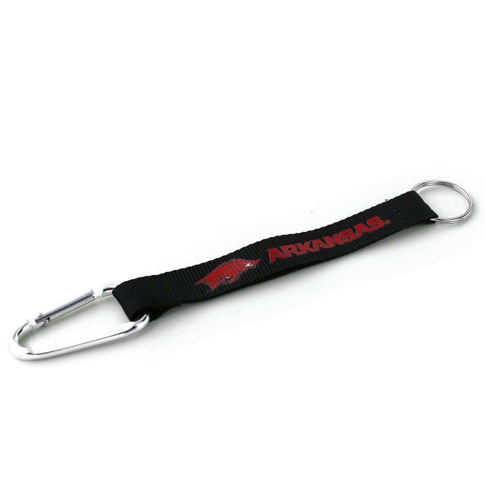 WHOLESALE ARKANSAS RAZORBACKS CARABINER LANYARD KEYCHAIN