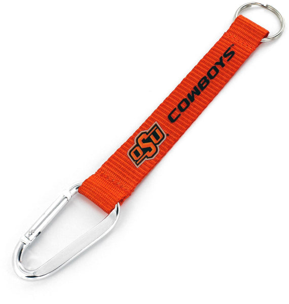 WHOLESALE OKLAHOMA STATE (OSU LOGO) CARABINER LANYARD KEYCHAIN