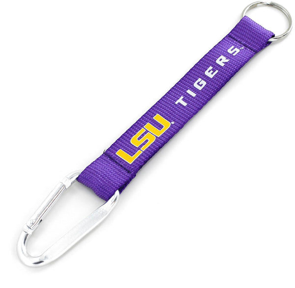 WHOLESALE LSU CARABINER LANYARD KEYCHAIN
