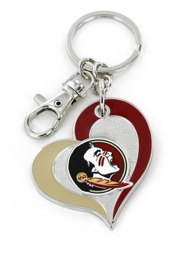 WHOLESALE FLORIDA STATE SWIRL HEART KEYCHAIN