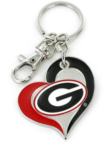 WHOLESALE GEORGIA SWIRL HEART KEYCHAIN