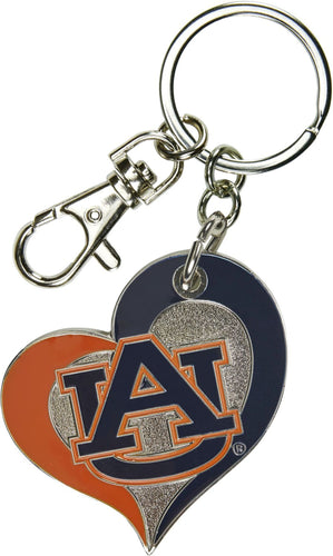 WHOLESALE AUBURN SWIRL HEART KEYCHAIN