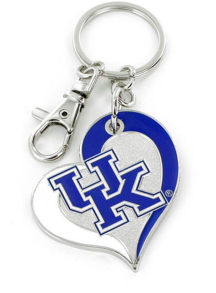 WHOLESALE KENTUCKY SWIRL HEART KEYCHAIN