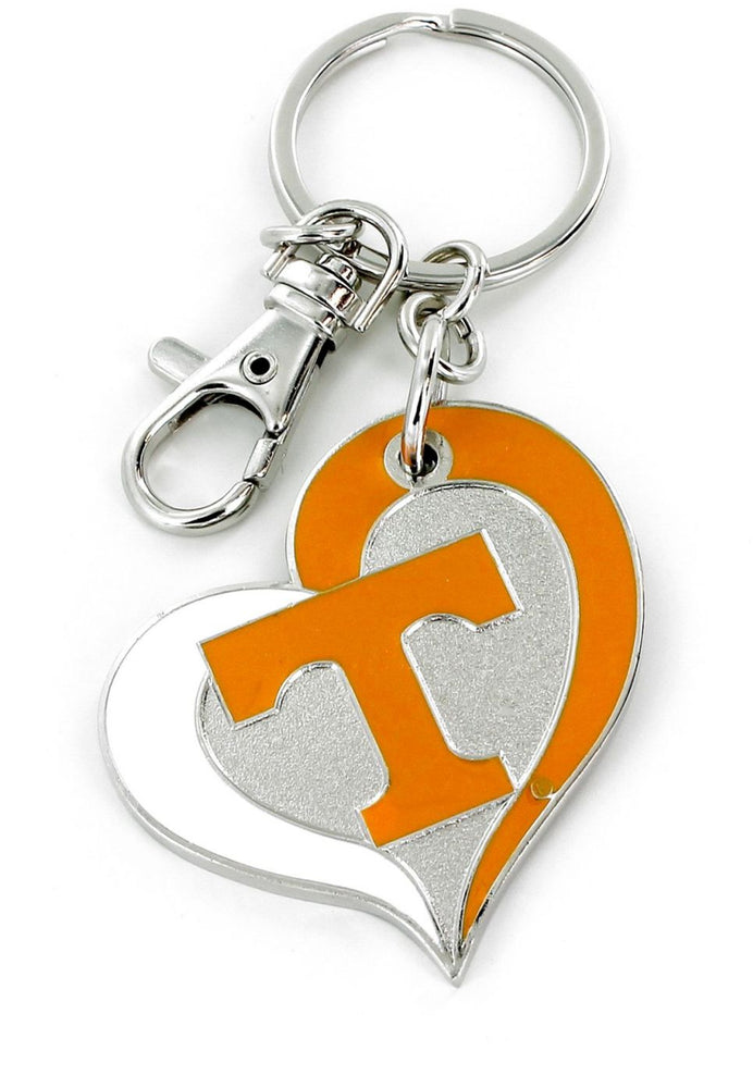 WHOLESALE TENNESSEE SWIRL HEART KEYCHAIN