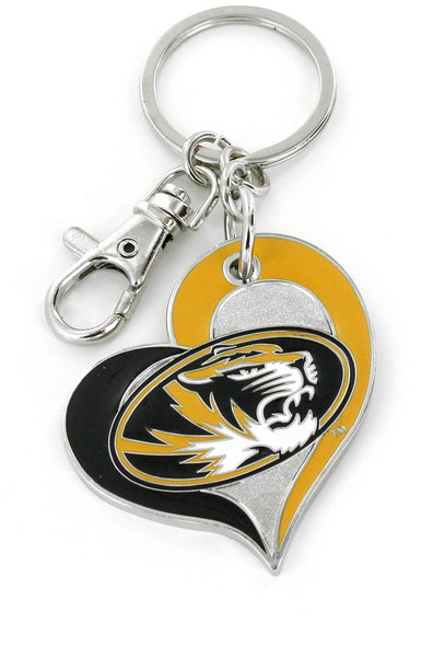 WHOLESALE MISSOURI SWIRL HEART KEYCHAIN