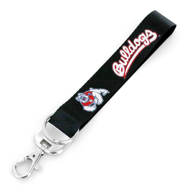 WHOLESALE FRESNO STATE (BLACK) DELUXE WRISTLET KEYCHAIN