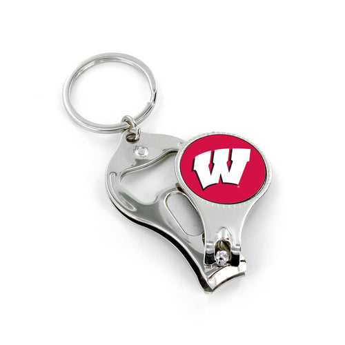 WISCONSIN NAIL CLIPPER/ BOTTLE OPENER KEYCHAIN