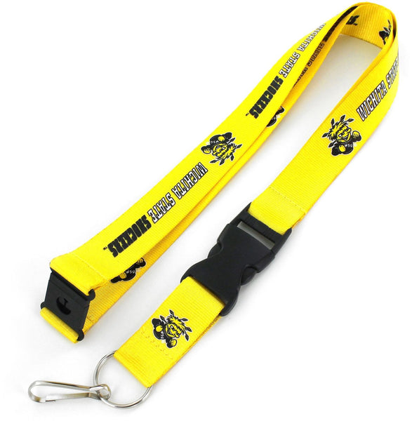 WHOLESALE WICHITA STATE LANYARD - YELLOW