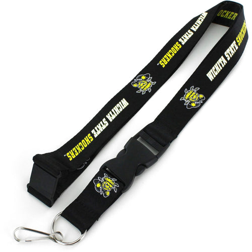 WHOLESALE WICHITA STATE (BLACK) LANYARD