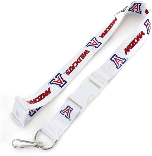 WHOLESALE ARIZONA (WHITE W/WHT BUCKLE) TEAM LANYARD