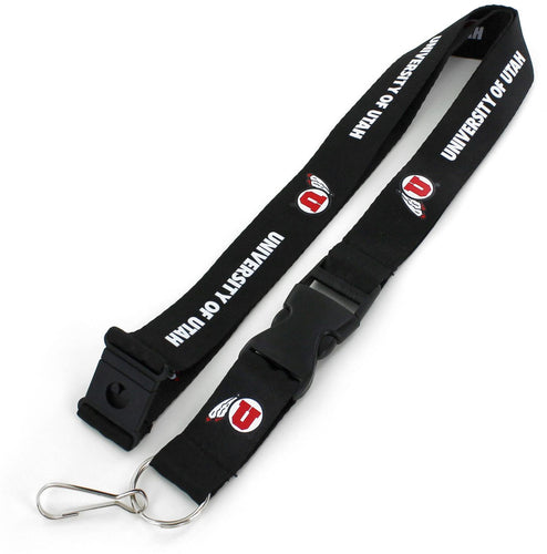 WHOLESALE UTAH UTES (BLACK) TEAM LANYARD
