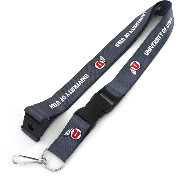 WHOLESALE UTAH (CHARCOAL) TEAM LANYARD