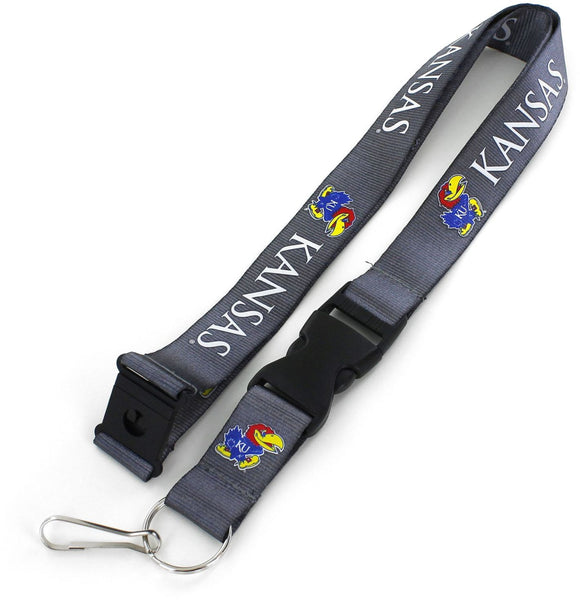 WHOLESALE KANSAS (CHARCOAL) TEAM LANYARD