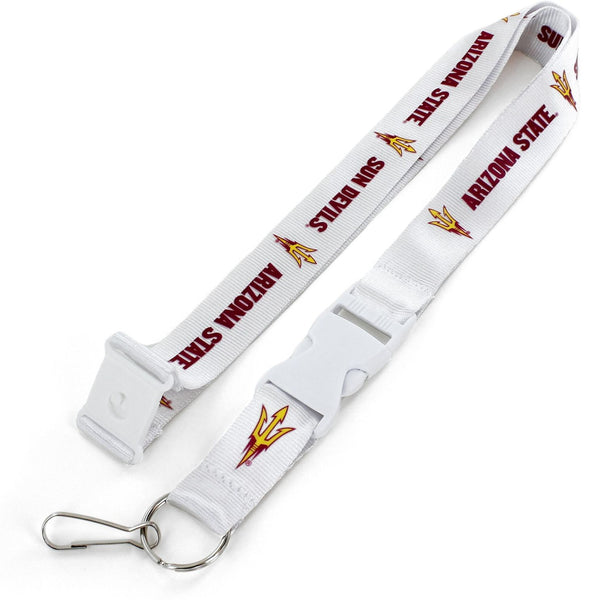 WHOLESALE ARIZONA STATE (WHITE W/WHT BUCKLE) TEAM LANYARD