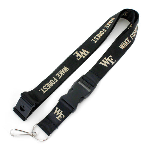 WHOLESALE WAKE FOREST (BLACK) LANYARD