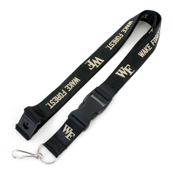 WHOLESALE WAKE FOREST (BLACK) LANYARD
