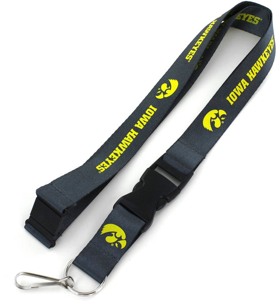 WHOLESALE IOWA (CHARCOAL) LANYARD