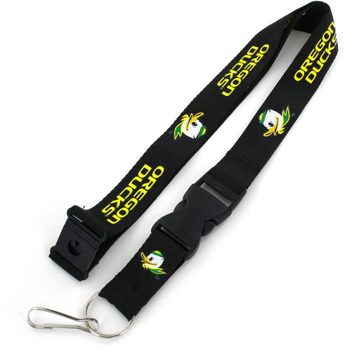WHOLESALE OREGON 'FIGHTING DUCK' (BLACK) LANYARD