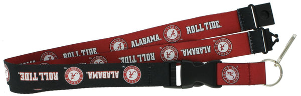 WHOLESALE ALABAMA (BLACK/RED) REVERSIBLE LANYARD