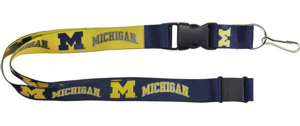 WHOLESALE MICHIGAN (GOLD/BLUE) REVERSIBLE LANYARD