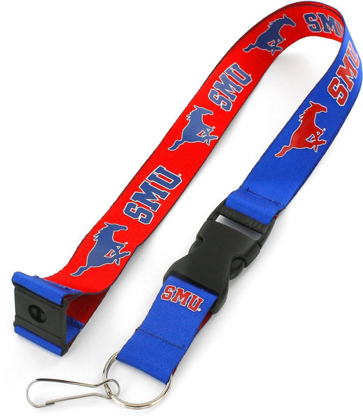 WHOLESALE SOUTHERN METHODIST (BLUE/RED) REVERSIBLE LANYARD (DNO-OL)