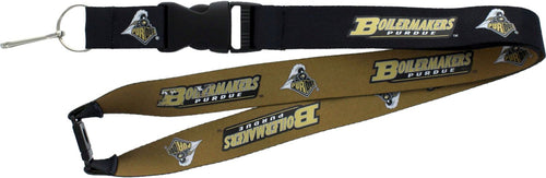 WHOLESALE PURDUE (BLACK/GOLD) REVERSIBLE LANYARD