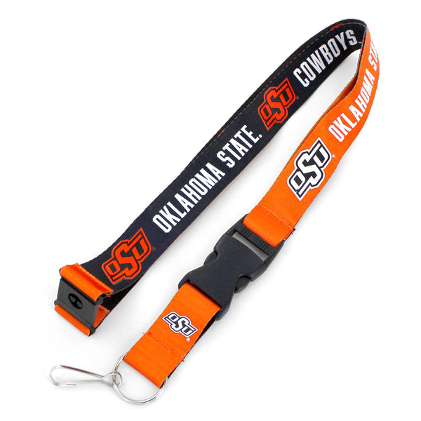 WHOLESALE OKLAHOMA STATE (BLACK /ORANGE) REVERSIBLE LANYARD