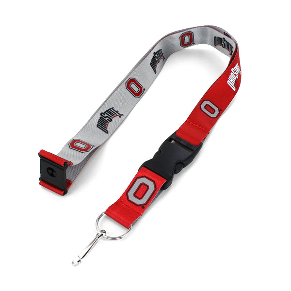 WHOLESALE OHIO STATE (RED/GRAY) REVERSIBLE LANYARD