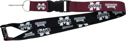 WHOLESALE MISSISSIPPI STATE (BLACK/RED) REVERSIBLE LANYARD