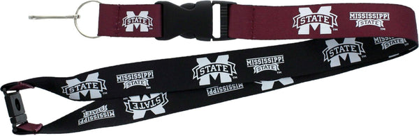 WHOLESALE MISSISSIPPI STATE (BLACK/RED) REVERSIBLE LANYARD