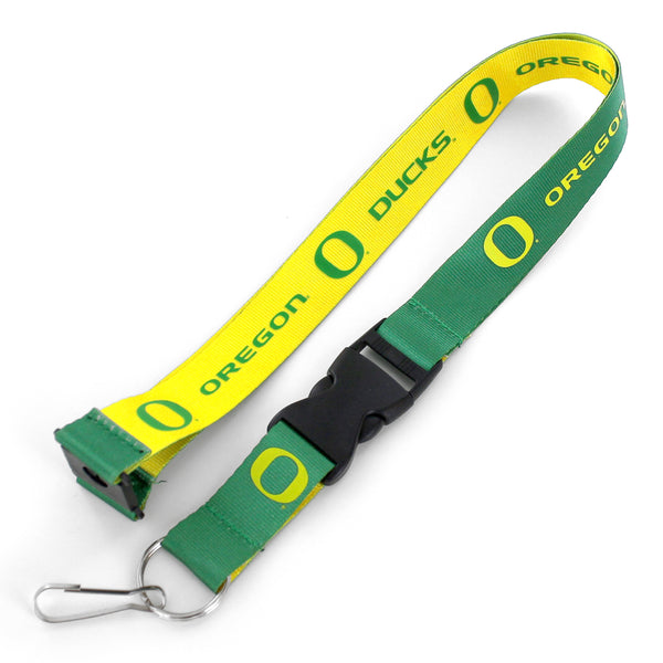 WHOLESALE OREGON (GREEN/ YELLOW) REVERSIBLE LANYARD