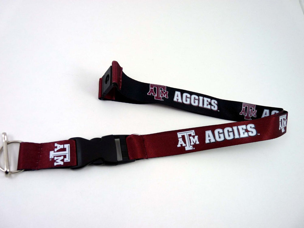 WHOLESALE TEXAS A&M (BLACK/MAROON) REVERSIBLE LANYARD