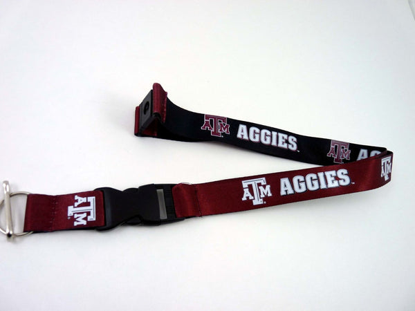 WHOLESALE TEXAS A&M (BLACK/MAROON) REVERSIBLE LANYARD